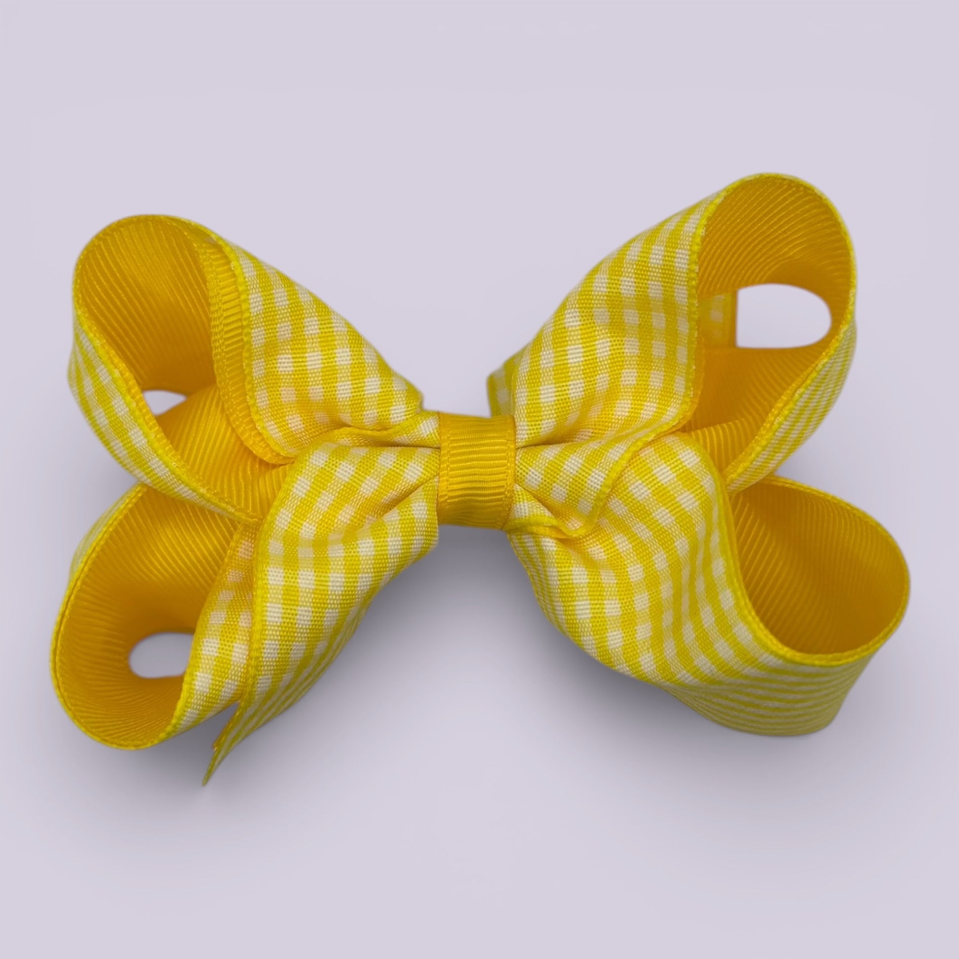 Darcie Gingham Large | Yellow Clip - School Hair Accessories UK