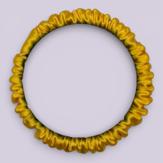 Yellow Silk Scrunchies