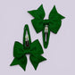 Emerald green butterfly school snap hair clips