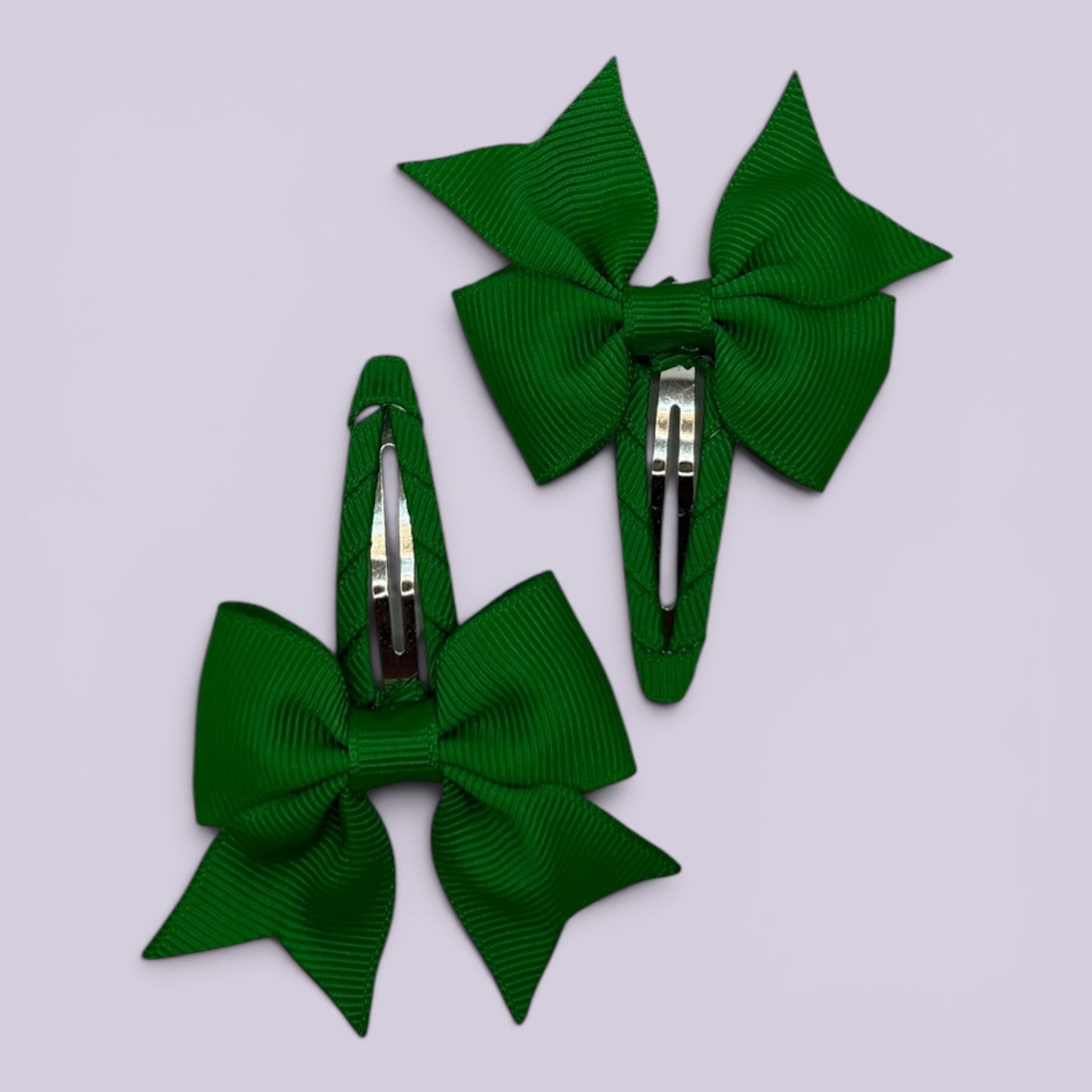 Emerald green butterfly school snap hair clips