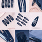 Navy blue school snap hair clips