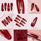 Red school snap hair clips