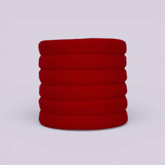 Red Soft Non Damage Hair Bobbles - School Hair Accessories UK