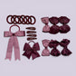 Burgundy Maroon | Ready for School Hair Accessories Bundle