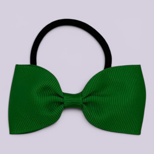Emerald green school hair bow bobble
