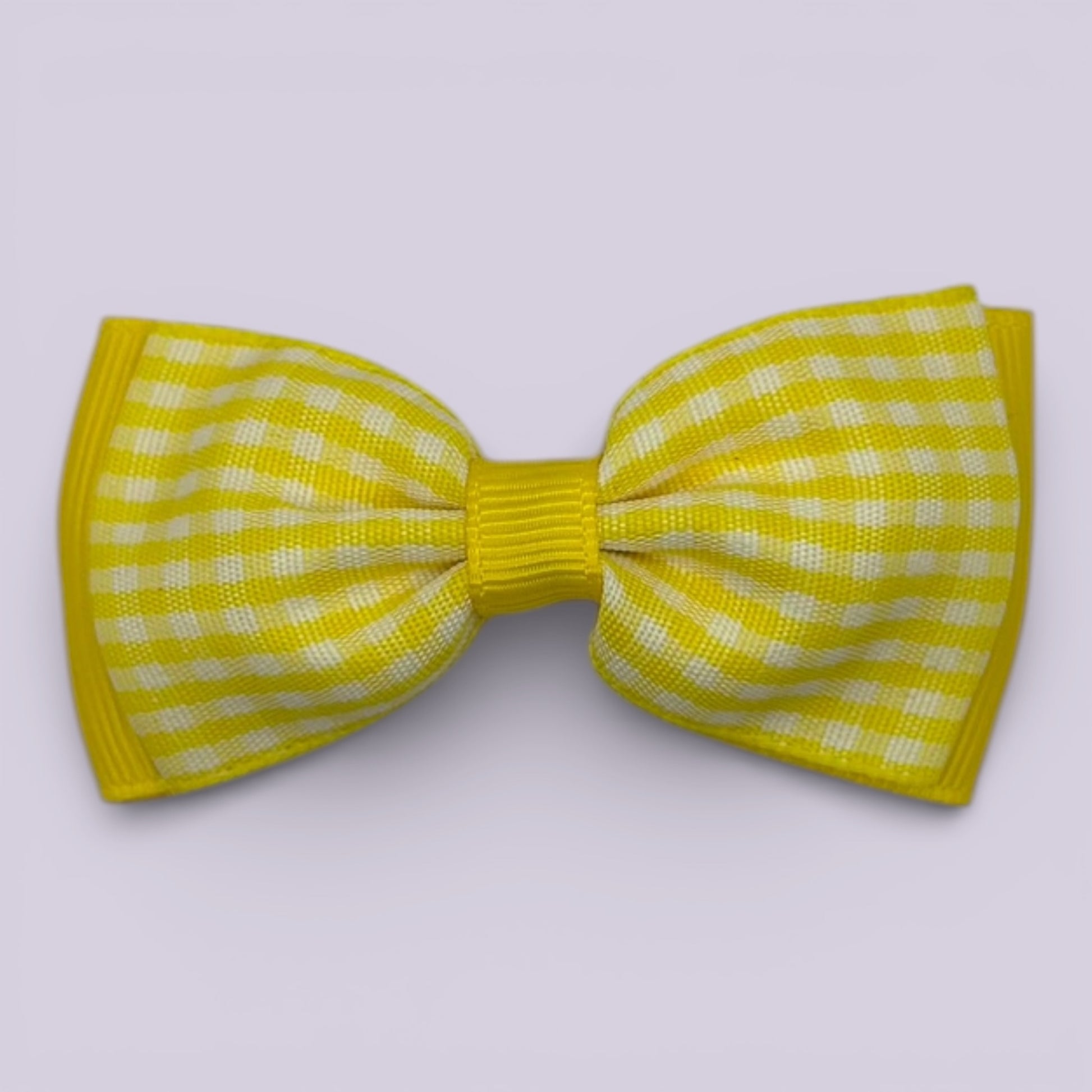 Poppy Gingham | Yellow Clip - School Hair Accessories UK