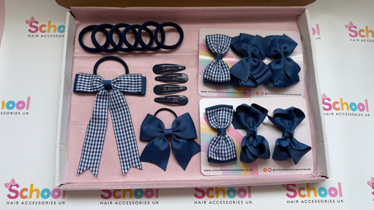 Navy Blue | Ready for School Hair Accessories Bundle