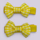 Zara | Yellow Gingham Mini Clips - School Hair Accessories UK