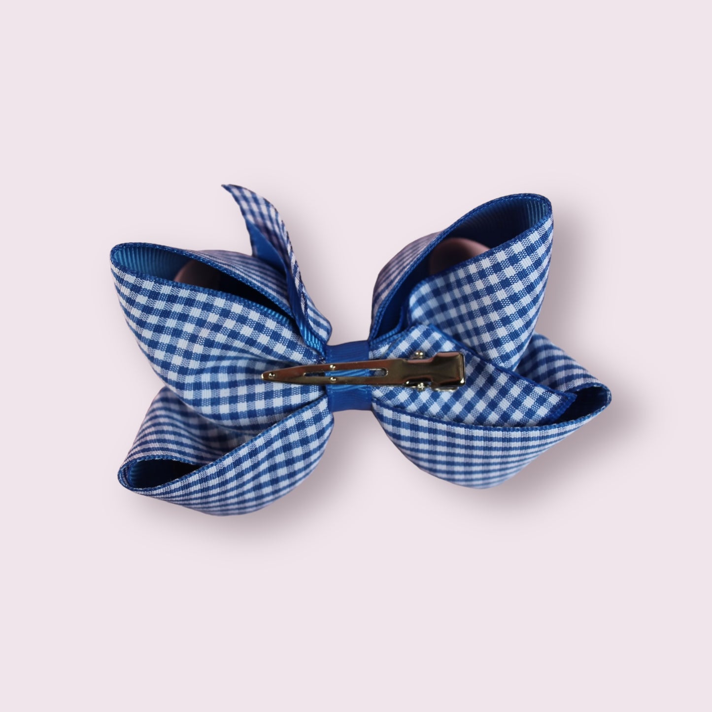 Royal Blue Gingham 4" Inside Out Clip