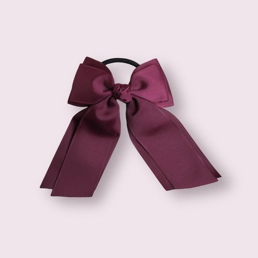 Burgundy 4" Double Tailed Bobble