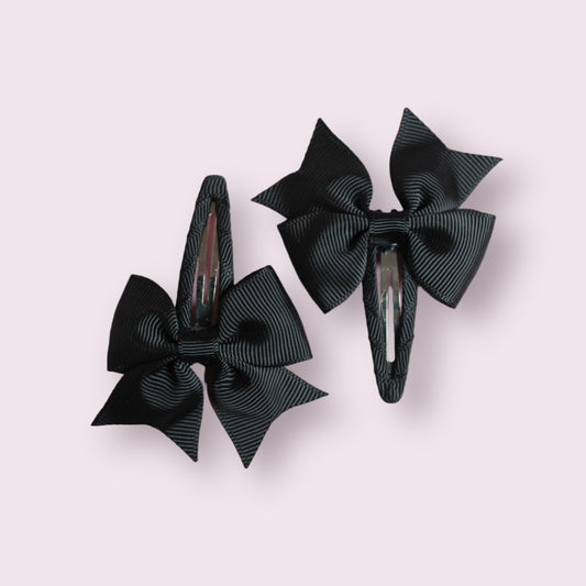 Black 2.5" Butterfly Snap Clips