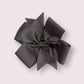 Grey Gingham 4" Double Pinwheel Clip