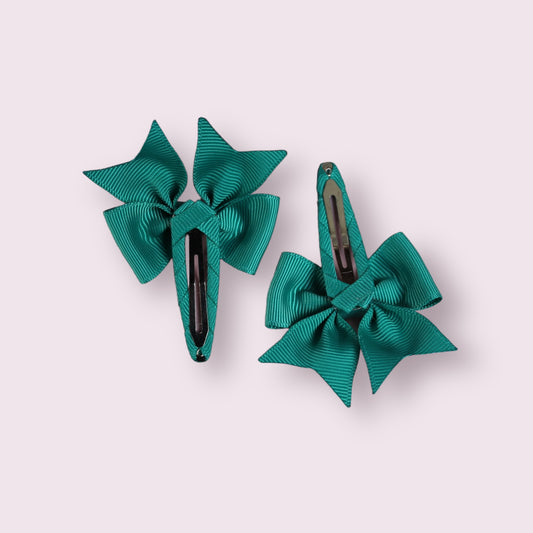 Jade Green 2.5" Butterfly Snap Clips