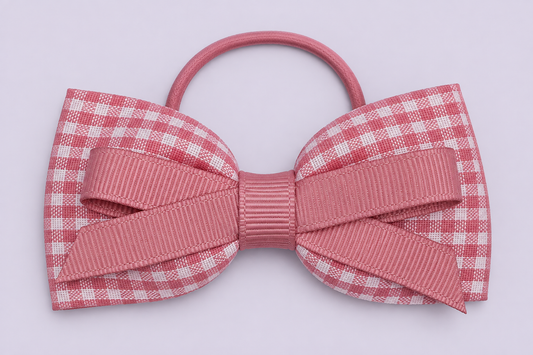 Hattie | Pink Gingham Bow Bobble