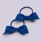 Royal blue gingham bow bobbles
