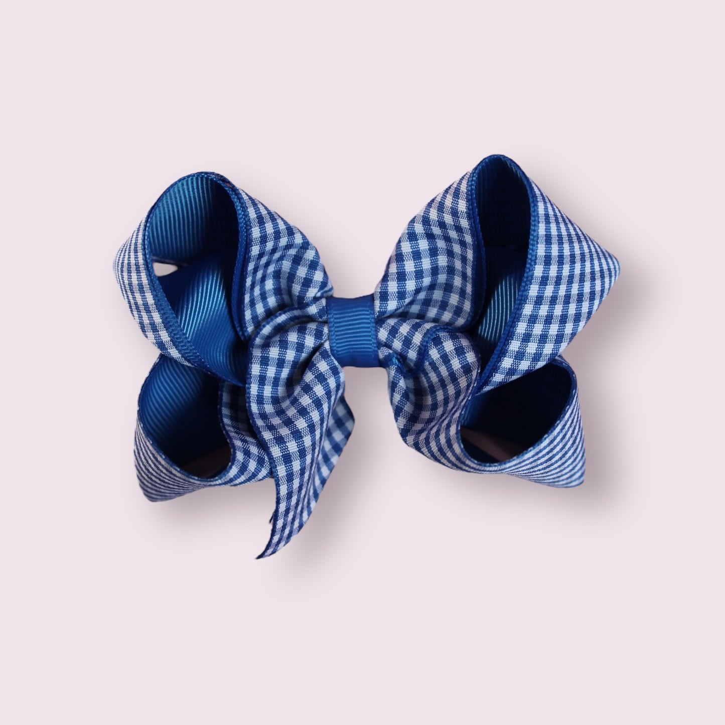 Royal Blue Gingham 4" Inside Out Clip