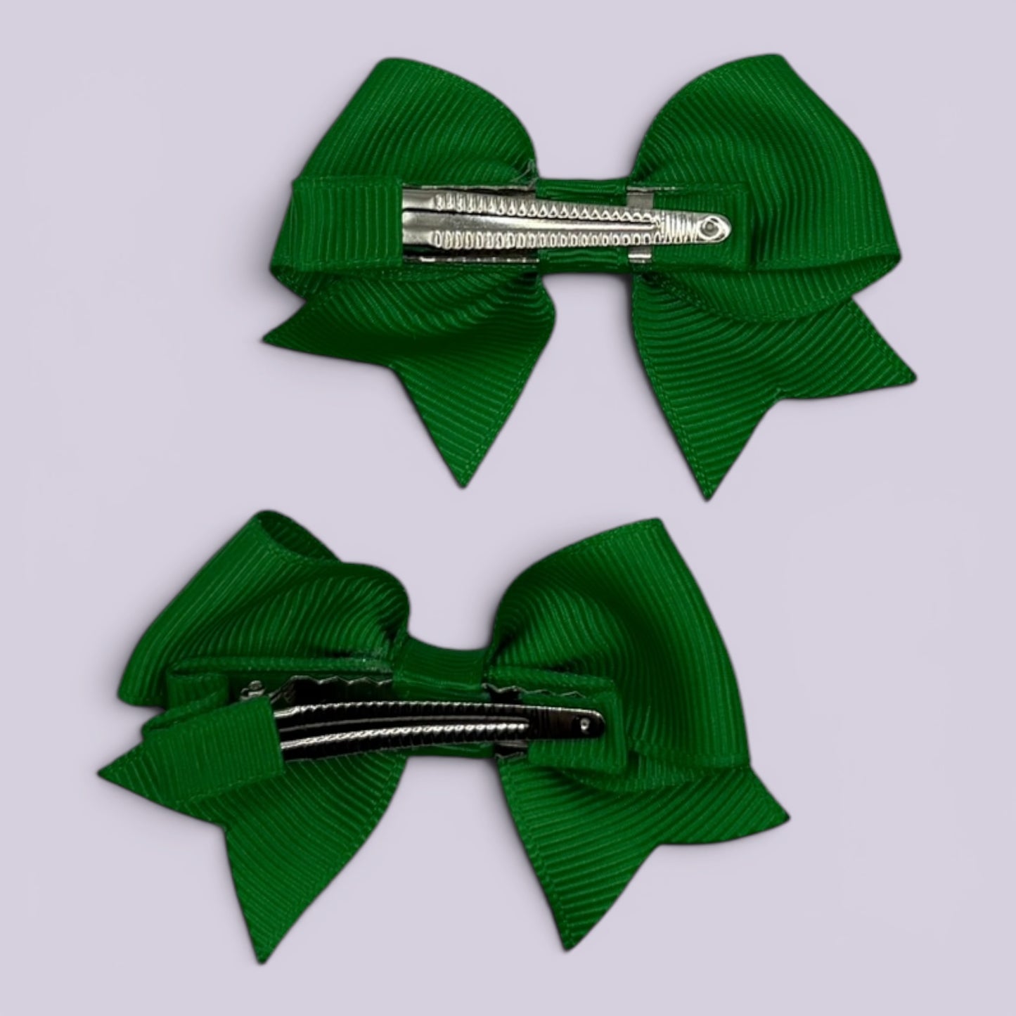 Iris | Emerald Green Small Bows Mini Clips