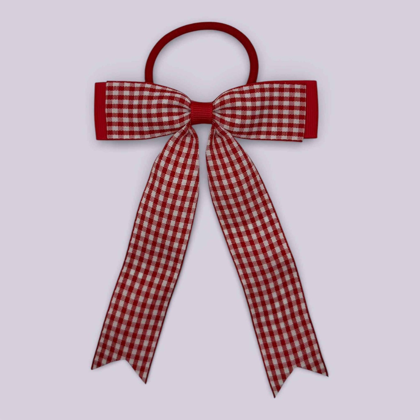 Eloise Gingham | Red Bobble - School Hair Accessories UK