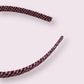 Burgundy Gingham Infinity Headband