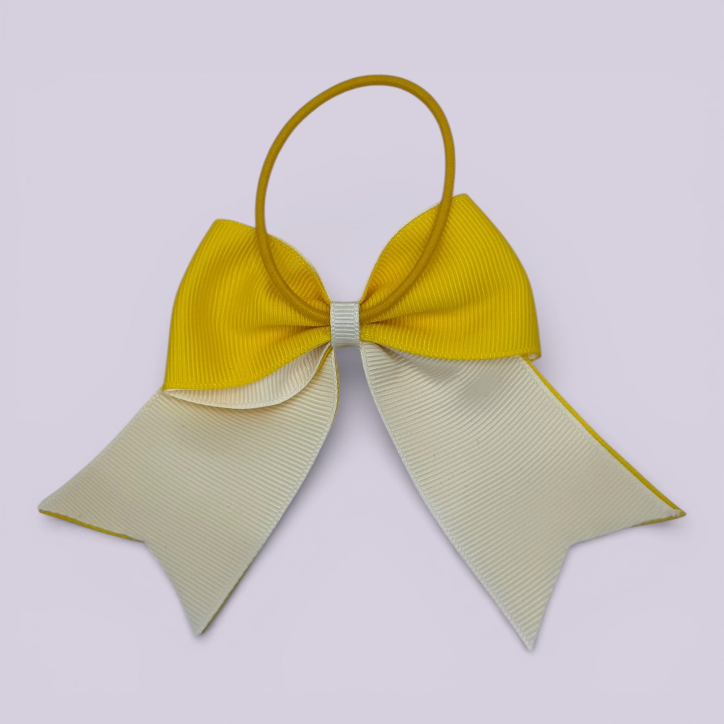 Lottie | Yellow & White Bobble - School Hair Accessories UK