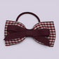 Hattie | Burgundy Gingham Bow Bobble
