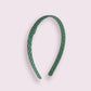 Infinity Headband Gingham | Emerald Green - School Hair Accessories UK