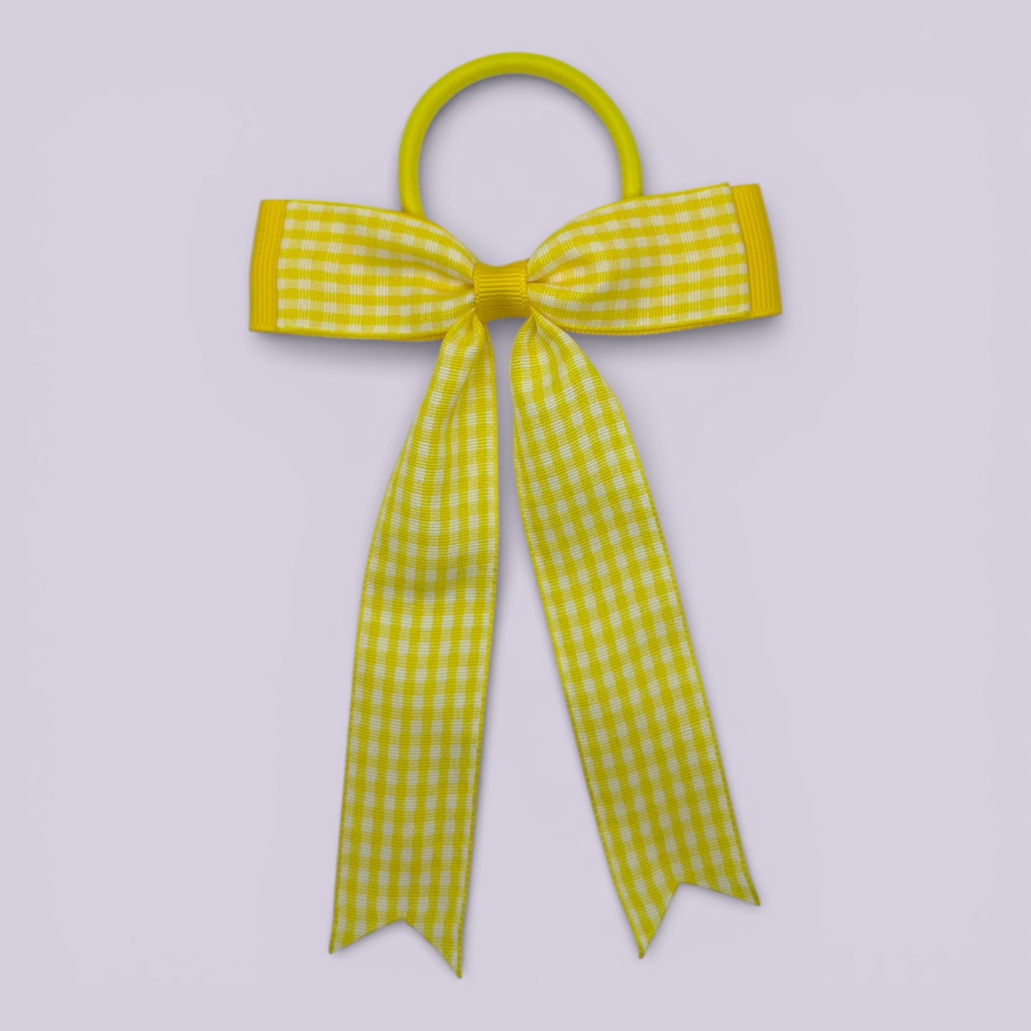 Eloise Gingham | Yellow Bobble - School Hair Accessories UK