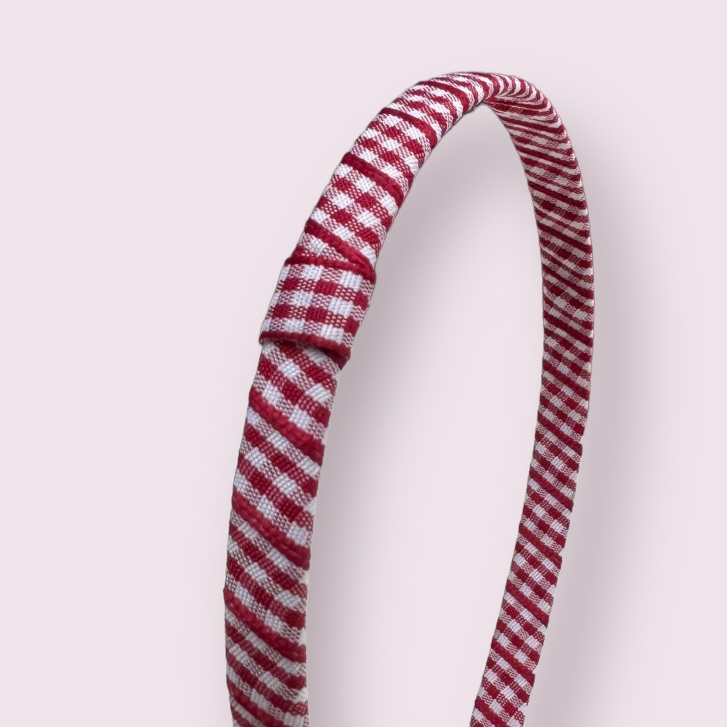 Burgundy Gingham Infinity Headband