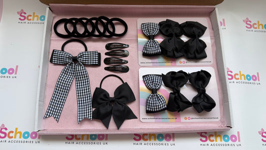 Black | Ready for School Hair Accessories Bundle