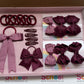 Burgundy Maroon | Ready for School Hair Accessories Bundle