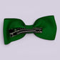 Emerald green bowtie bow clip on card