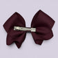 Novah | Burgundy Hair Bow Clip