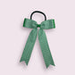 Emerald Green Gingham 4" Tailed Bobble