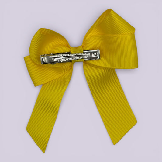 Rosie | Yellow Clip Bow - School Hair Accessories UK