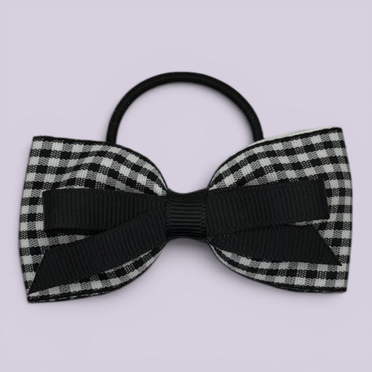 Hattie | Black Gingham Bow Bobble