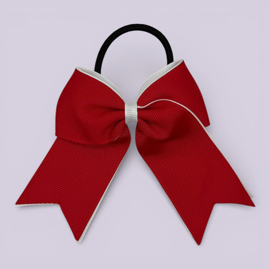 Lottie | Red & White Bobble - School Hair Accessories UK