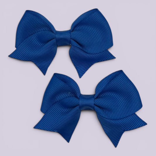 Iris | Royal Blue Small Bows Mini Clips