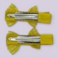 Zara | Yellow Gingham Mini Clips - School Hair Accessories UK