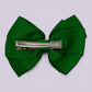 Emerald green pinwheel bow clip on card