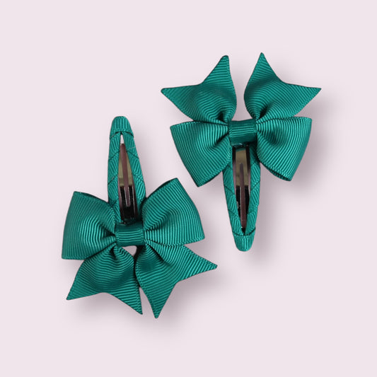 Jade Green 2.5" Butterfly Snap Clips