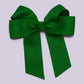 Emerald green clip bow school hair accessory