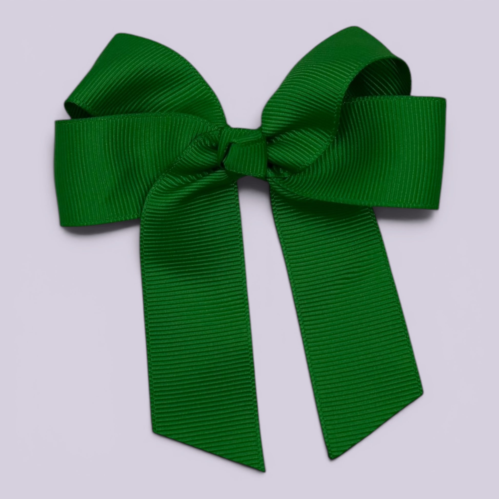 Emerald green clip bow school hair accessory