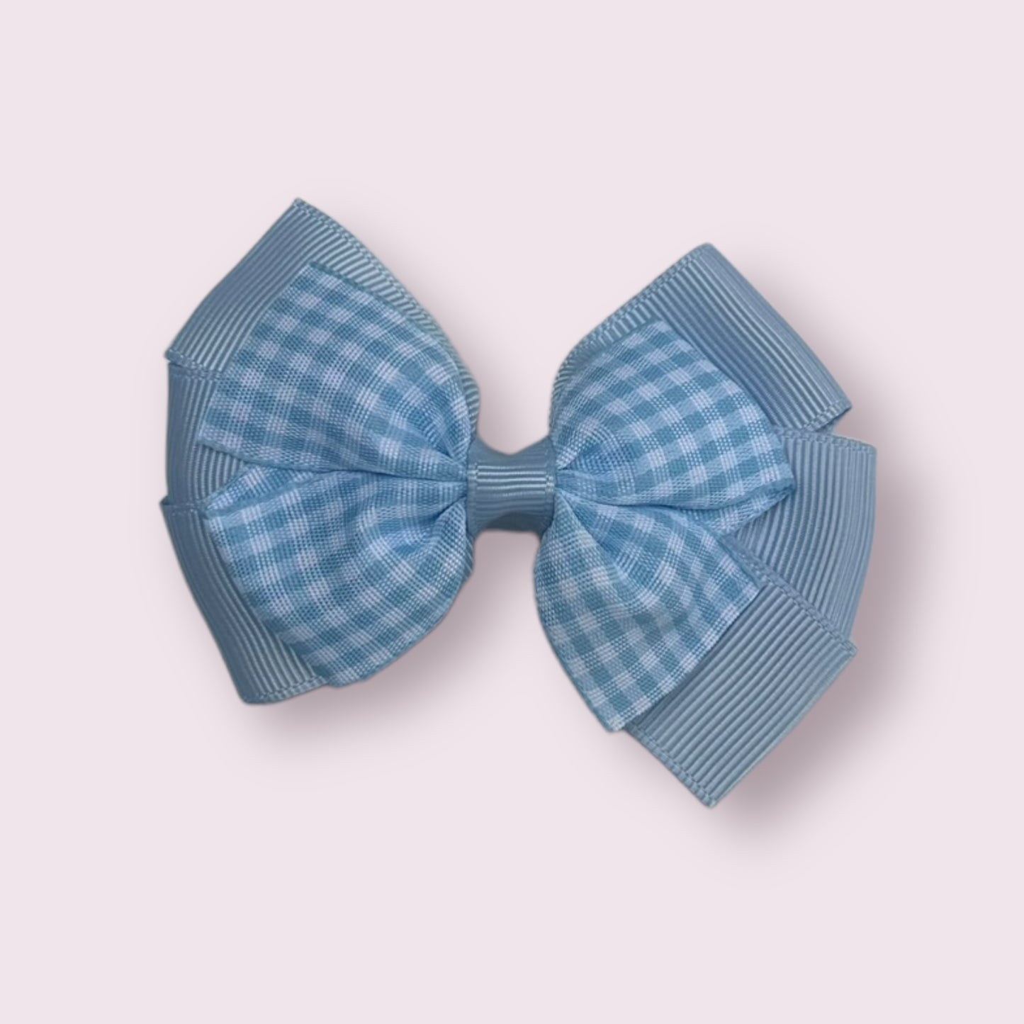 Summer Dress Blue Gingham 3" Pinwheel Clip