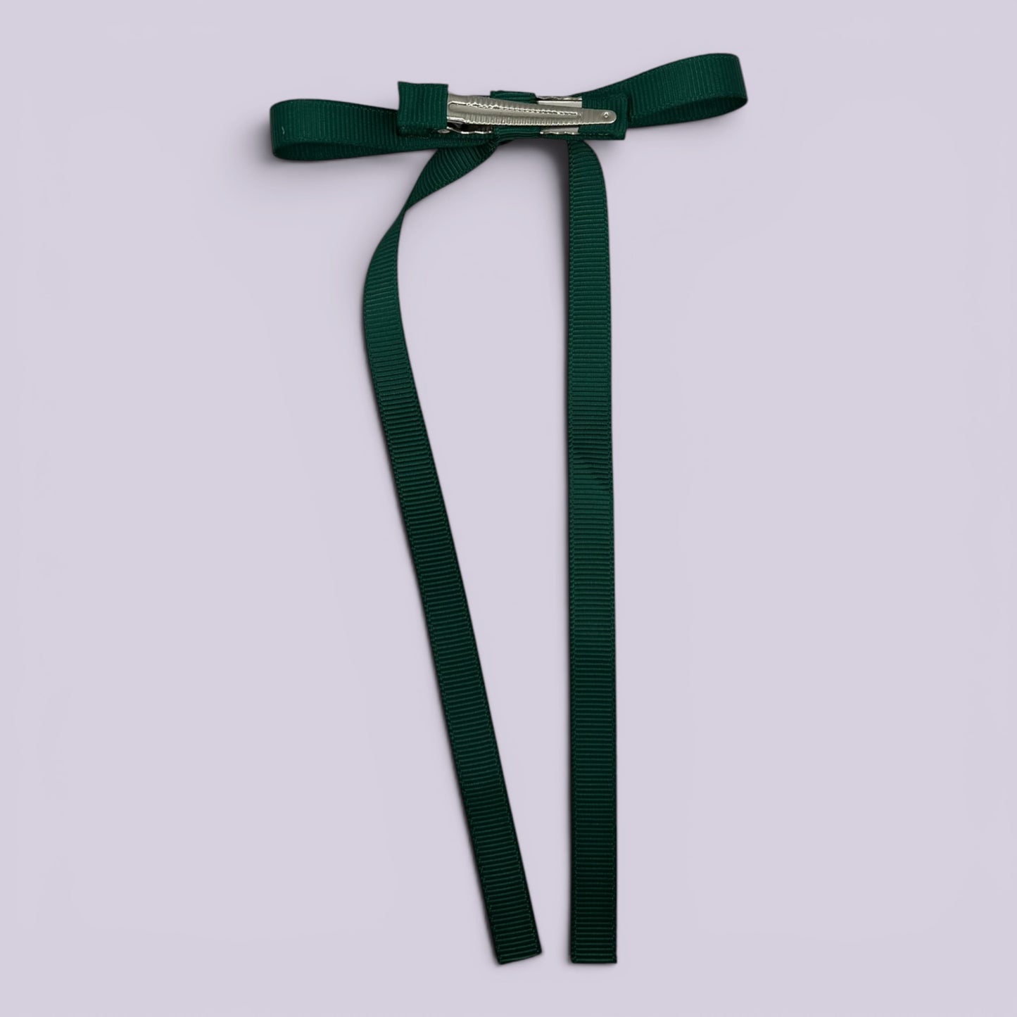 Sophie | Hunter Bottle Green Large Tailed Bow Clip