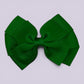 Emerald green pinwheel school hair bow clip