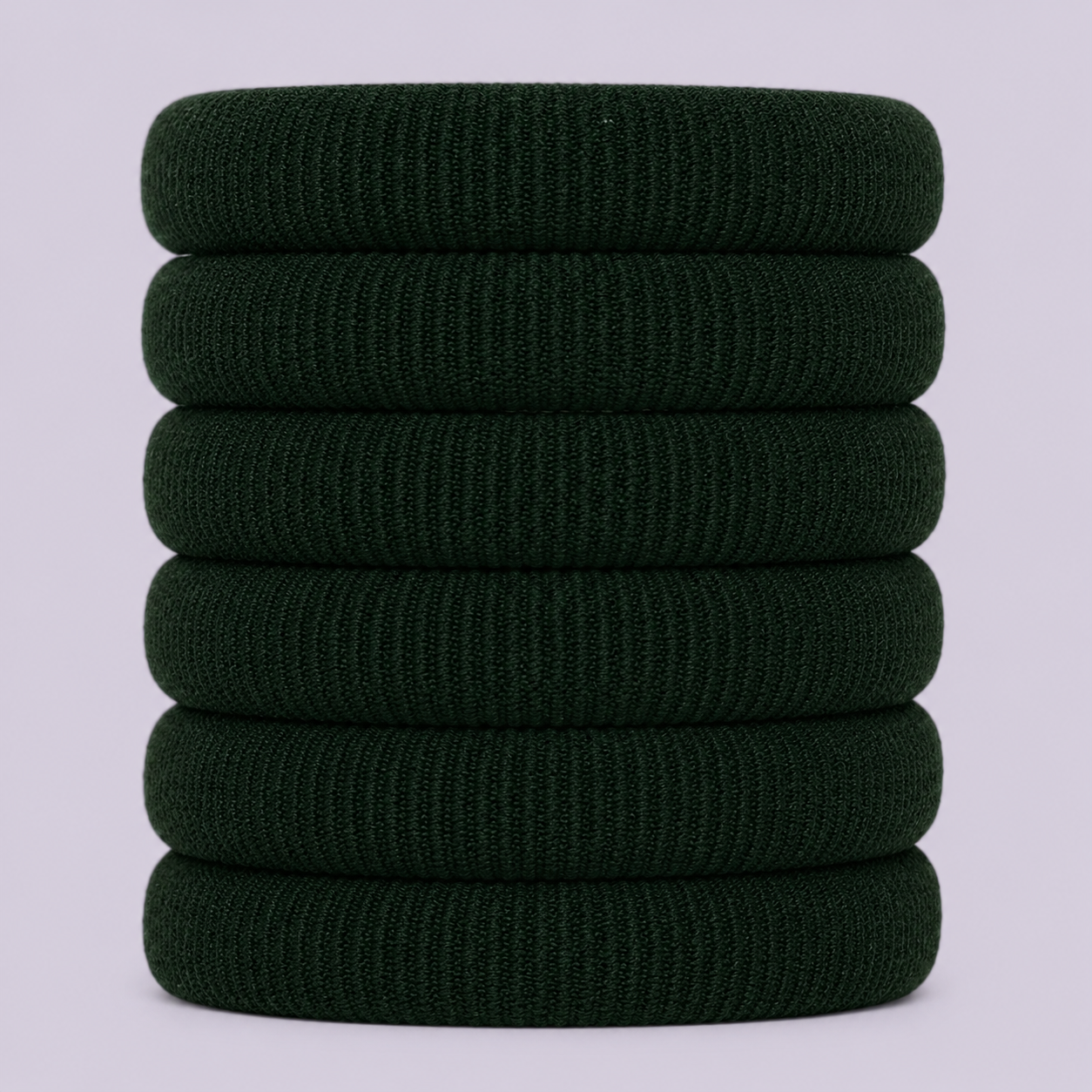 Hunter bottle green soft non damage school hair bobbles