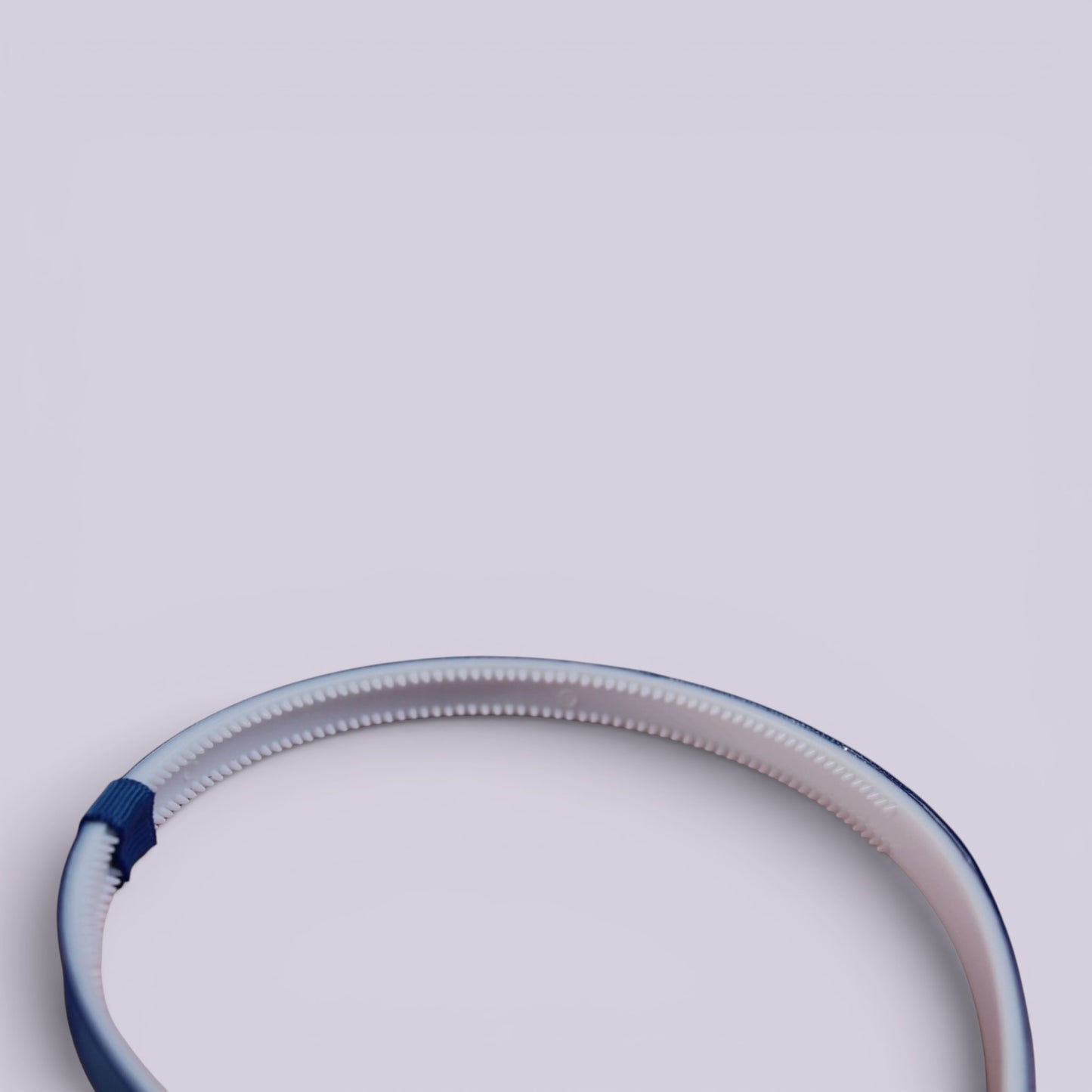 Royal blue headband close up