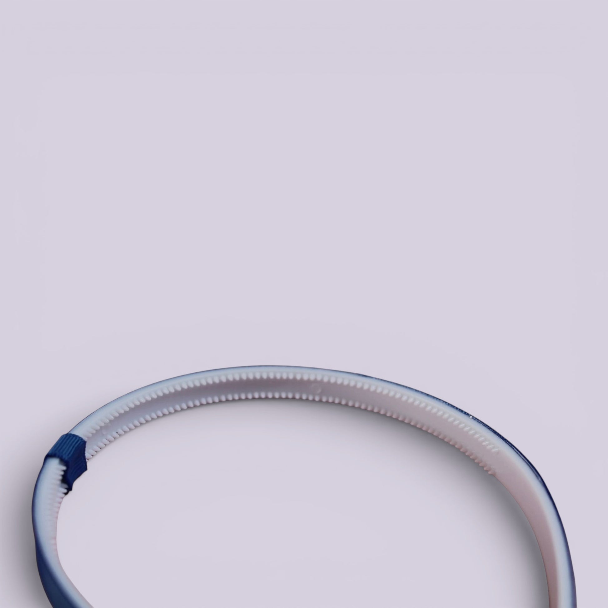 Royal blue headband close up