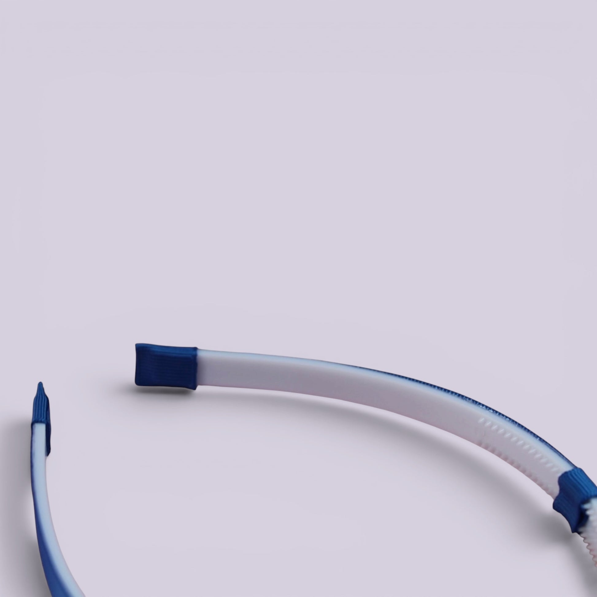 Royal blue hair headband styling view