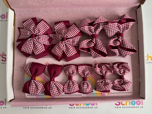 Lost Property Burgundy Bundle! 2 - School Hair Accessories UK